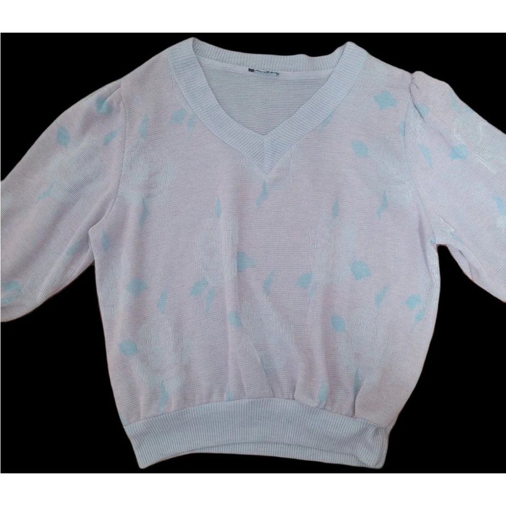 Funky patterned cropped sweater